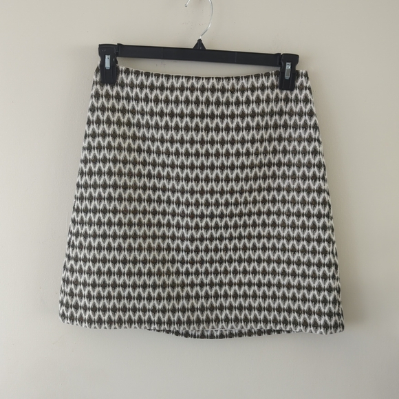 Loft cream gold sparkle textured skirt size 6 classic preppy - Picture 1 of 8